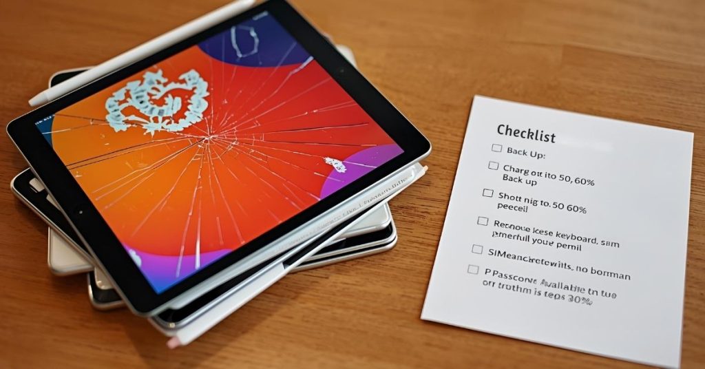 school ipad checklist for booking repair