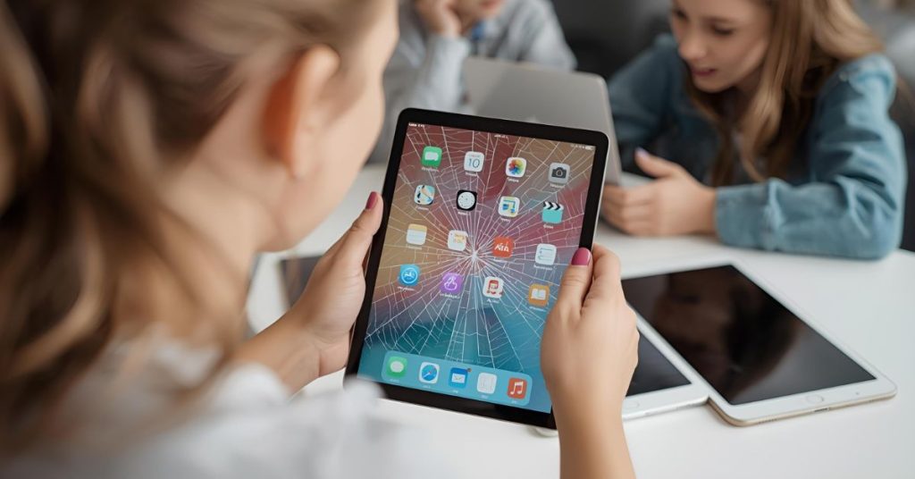 cracked-screen-ipad-in-school-to-repair